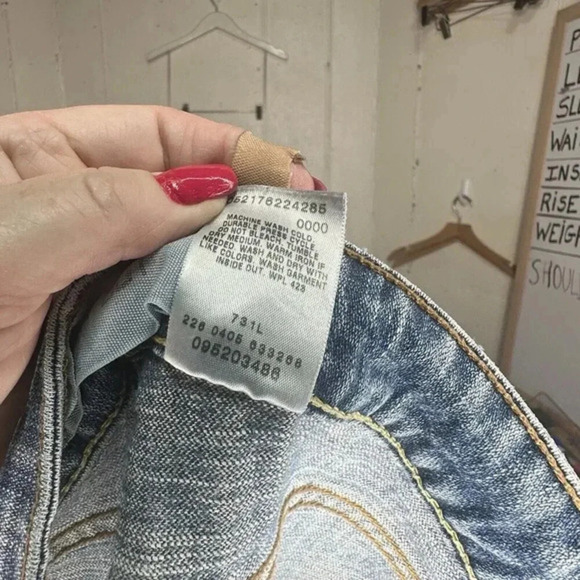 Vintage Levis‎ 515 Boot Cut Womens Jeans Mid Rise Blue Denim Plus Size 18S - Picture 5 of 6